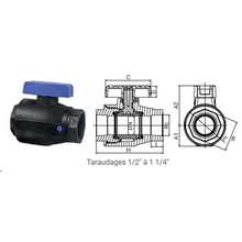 Vanne Tekplass 1/4 tour PARV sans prise de purge - 3730