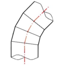 Coude à 45° à embouts mâles - PE100 SDR17 - 9067S