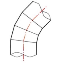 Coude à 45° à embouts mâles PE100 SDR11 - 9068S