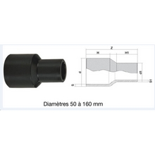 Réduction à embouts mâles - PE100 SDR7,4 - 9119