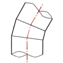 Coude à 11° à embouts mâles PE100 SDR17 - 9507S