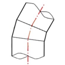 Coude à 11° à embouts mâles PE100 SDR7.4 - 9509S