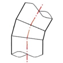 Coude à 22° à embouts mâles PE100 SDR17 9527S