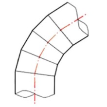 Coude à 60° à embouts mâles PE100 SDR17 - 9567S