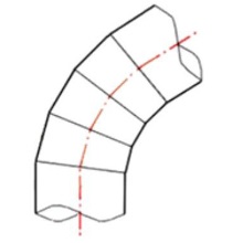 Coude à 60° à embouts mâles PE100 SDR11 - 9568S