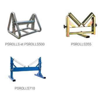 Support rouleaux pour tubes PE - ROL01