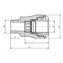 Raccord mâle ISO 7-1 PE-Cuivre 1002C