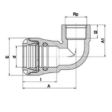 Coude à 90° - Dérivation taraudée 10150