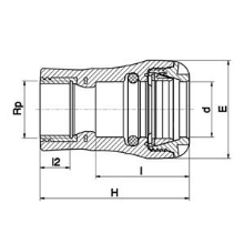 Raccord femelle - Taraudage laiton 10730