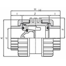 Clapet de retenue à coller - Joints FPM. 1090