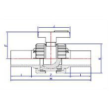 Vanne TEKNICA avec embouts PE longs 1148