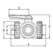 Vanne 3 voies à coller type T 1550T