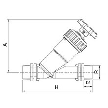 Robinet à soupape oblique - Embouts filetés - joints NBR 3047