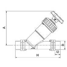 Robinet à soupape oblique - Embouts filetés - Joints FPM 3049