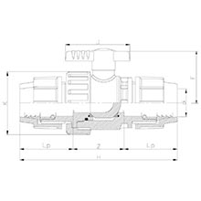 Vanne 1/4 de tour - Compression x compression 3601