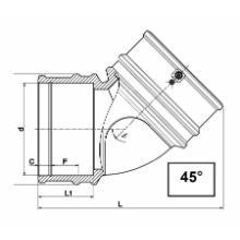 Coude à 45° lightfit 36064