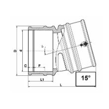 Coude à 15° lightfit 36374