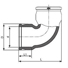 Coude à 90° électrosoudable 46054