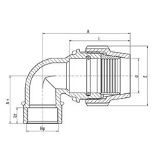 Coude à 90° avec dérivation taraudée 7150