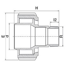 Adaptateur de transition fileté laiton 7270