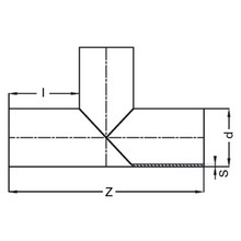 Té à 90° embouts mâles - PE100 SDR17 (Segments) 90471