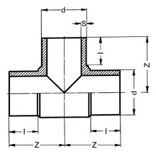 Té à 90° à embouts mâles - PE100 SDR17 9047