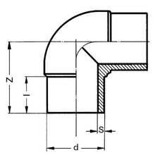 Coude à 90° à embouts mâles - PE100 SDR11 9058