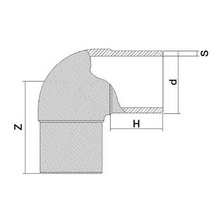 Coude à 90° à embouts mâles - PE100 SDR7,4 9059