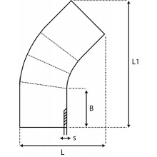 Coude à 45° à embouts mâles - PE100 SDR17 9067S