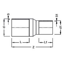 Réduction à embouts mâles - PE100 SDR17 (Segments) 9117S