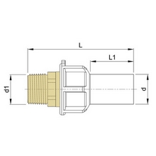 Adaptateur PE-Laiton fileté 9217