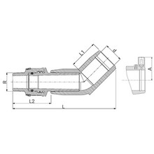 Coude 45 ES PN16 Filetage Polyamide 4926N4