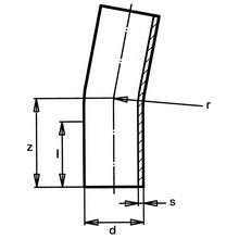 Courbe à 11° à embouts mâles - PE100 SDR17 9407