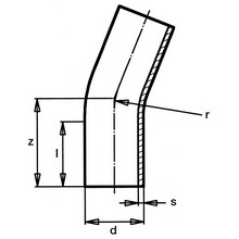 Courbe à 22° à embouts mâles - PE100 SDR17 9427