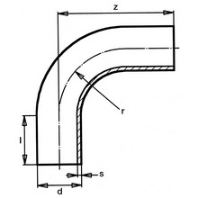 Courbe à 90° à embouts mâles - PE100 SDR11 9458