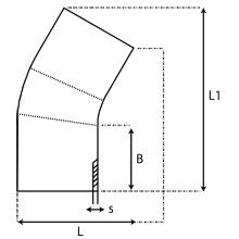 Coude à 11° à embouts mâles PE100 SDR11 9508S