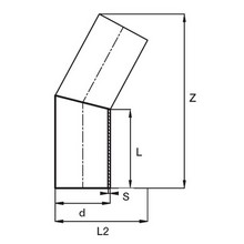 Coude à 30° à embouts mâles - PE100 SDR17 (Segments) 95371