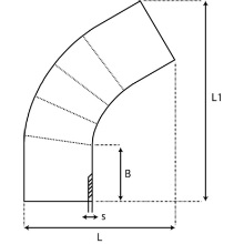 Coude à 60° à embouts mâles PE100 SDR17 9567S