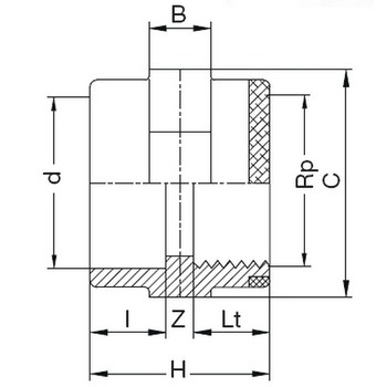 Manchon D 32 PN16 FF à coller