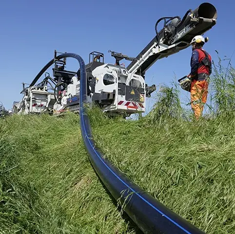 Mise en en ouvre d'un rouleau PEHD